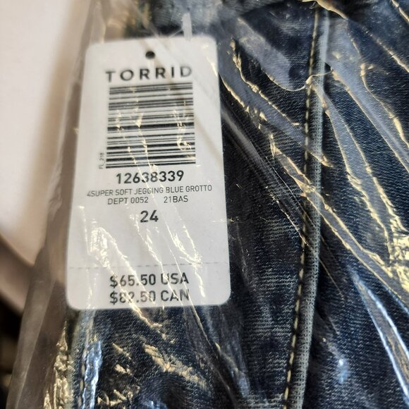 Torrid Super Soft Jegging 24XT | Blue Grotto | High-Rise Skinny Denim‎ - Picture 3 of 7